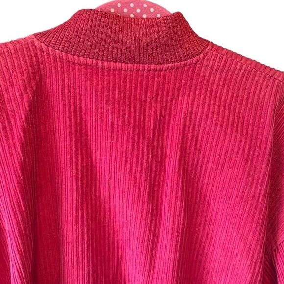 80's Woolrich cherry red corduroy bomber jacket large - Picture 4 of 8